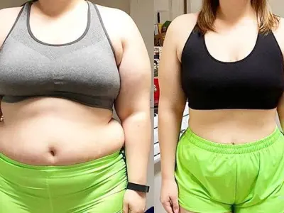 Patricia M verified Gelatide reviewer from Sacramento California stubborn belly fat result